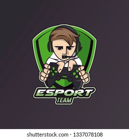 esport gamer icon, logo for teams