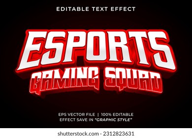 Esport gaming 3D editable text effect template