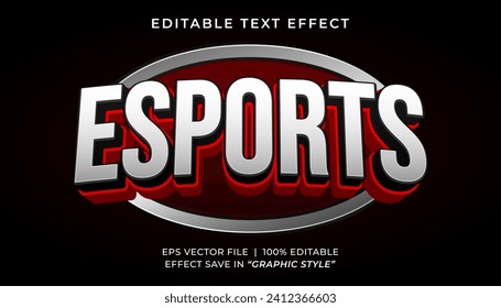 Esport gaming 3d editable text effect style