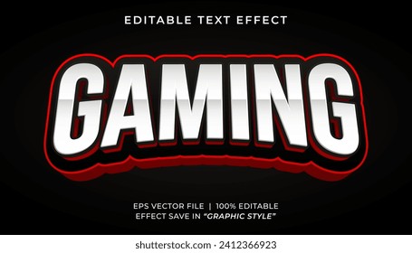 Esport gaming 3d editable text effect style