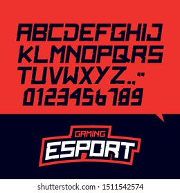 E-sport gaming font template for esprts or mascot logo