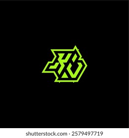 esport gaming initial logo design concept letter cool and dynamic monogram KV