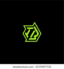 esport gaming initial logo design concept letter cool and dynamic monogram IB