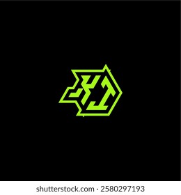 esport gaming initial logo design concept letter cool and dynamic monogram KI
