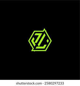 esport gaming initial logo design concept letter cool and dynamic monogram JL