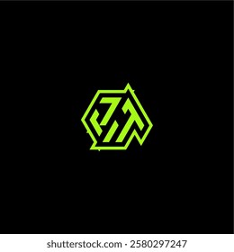esport gaming initial logo design concept letter cool and dynamic monogram JT