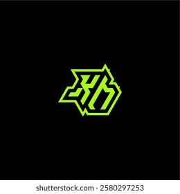 esport gaming initial logo design concept letter cool and dynamic monogram KM