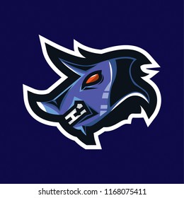 E-sport gaming logo template with predator head theme. applied to game logos and e-sport badges