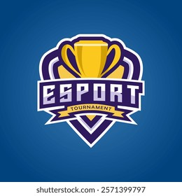 Esport Gaming Logo Vector Art  Icons  and Graphics Yellow and Blue Color