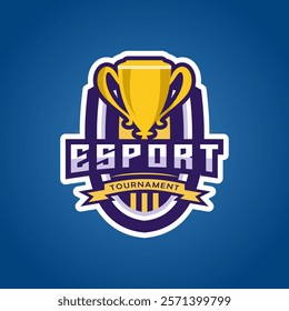 Esport Gaming Logo Vector Art  Icons  and Graphics Yellow and Blue Color