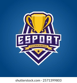 Esport Gaming Logo Vector Art  Icons  and Graphics Yellow and Blue Color