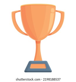 Esport gold cup icon cartoon vector. Sport gamer. Online competition