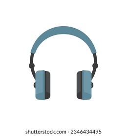 Esport headset icon flat vector. Gamer center. Call support isolated