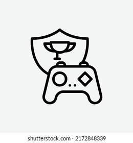 esport icon, isolated student community icon in light grey background, perfect for website, blog, logo, graphic design, social media, UI, mobile app