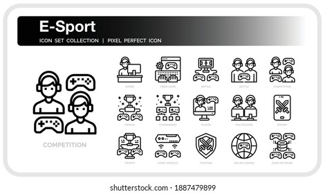 Symbolsatz anzeigen UI Pixel Perfect Gut gestaltete Vector Thin Line Icons. Die Illustrationen sind ein Vektor.