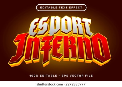 esport inverno light color 3d text effect and editable text effect