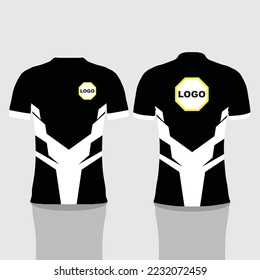 Esport Jersey or Gaming Tshirt Design Template, gamers uniform with short sleeve