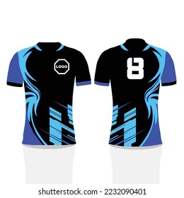 Esport Jersey or Gaming Tshirt Design Template, gamers uniform with short sleeve