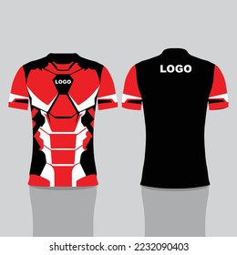 Esport Jersey or Gaming Tshirt Design Template, gamers uniform with short sleeve