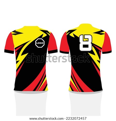Esport Jersey or Gaming Tshirt Design Template, gamers uniform with short sleeve