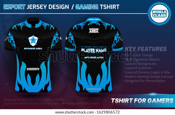 Download Esport Jersey Gaming Tshirt Design Template Stock Vector Royalty Free 1629806572
