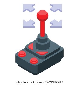 Esport joystick icon isometric vector. Sport game. Video play