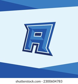 Esport Letter A Logo of initial name Sports fitness Logotype gamer icon gaming font symbol clipart