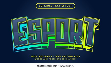 Esport Light Color 3d Text Effect