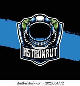 esport logo astronaut character icon