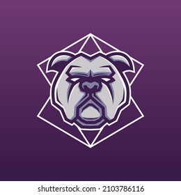 Esport Logo Bulldog Head Mascot Stock Illustration