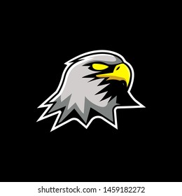 Esport Logo Design. eagle sport vector logo concept isolated on black background