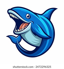 e-sport logo dolphin. Majestic dolphin Capturing the Essence of Ocean Life with Wide-Open Jaws. isolated on solid color background