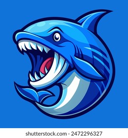 e-sport logo dolphin. Majestic dolphin Capturing the Essence of Ocean Life with Wide-Open Jaws. isolated on solid color background