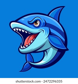 e-sport logo dolphin. Majestic dolphin Capturing the Essence of Ocean Life with Wide-Open Jaws. isolated on solid color background