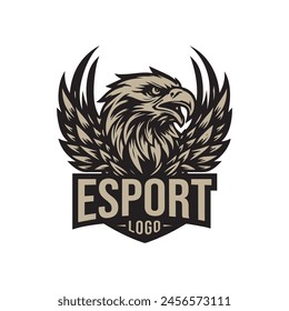 Esport logo eagle illustration vector