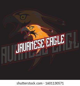 Esport logo with the eagle's head mascot