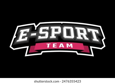 E-sport logo, emblem on a dark background.