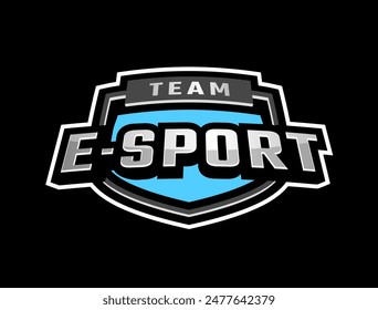 E-sport logo, emblem on a dark background.