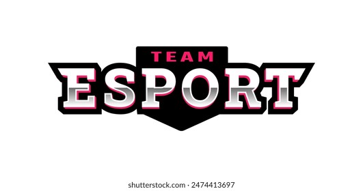 Logo E-sport, emblema. Ilustración vectorial.