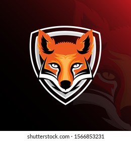 esport logo foxes illustrasion vector