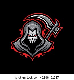 Esport logo grim reaper mascot design