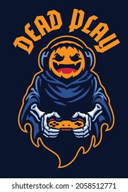 Esport logo of halloween pumpkin