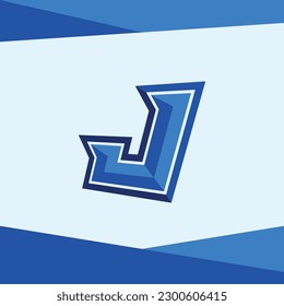 Esport Logo letter J of initial name Sports fitness Logotype gamer icon gaming font symbol clipart