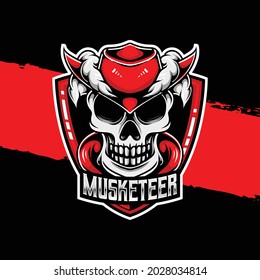 esport logo musketeer character icon