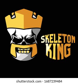 Esport Logo Skeleton King Vector