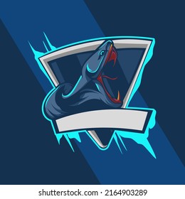 esport logo, snake for team logo, squad logo with blank field for a name