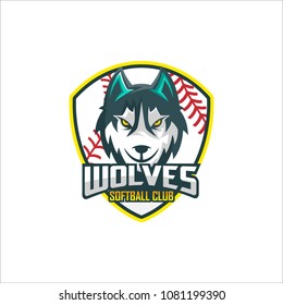 E-sport logo for softball sport