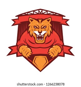 esport logo with tiger characters