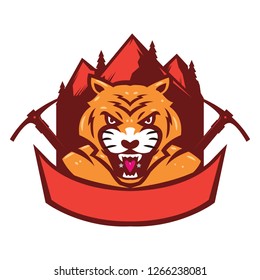 esport logo with tiger characters