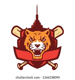 esport logo with tiger characters
